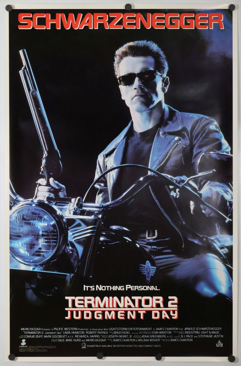 Terminator 2: Judgment Day (1991) original theatrical movie poster - Video
