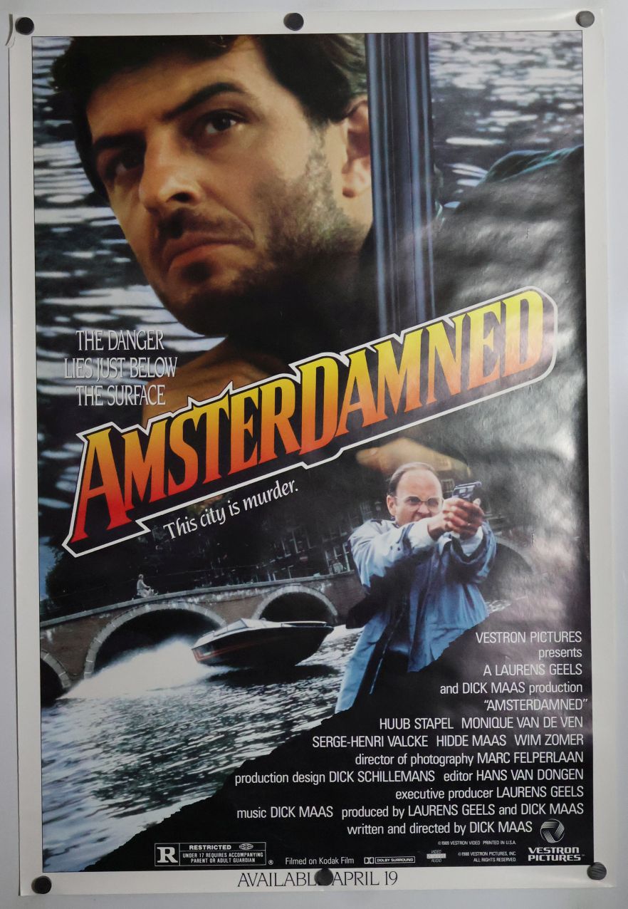 Amsterdamned (1988) original theatrical movie poster - Video