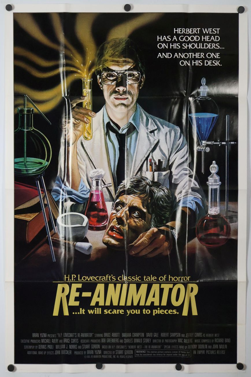 Re-Animator (1985) original theatrical movie poster - Style B