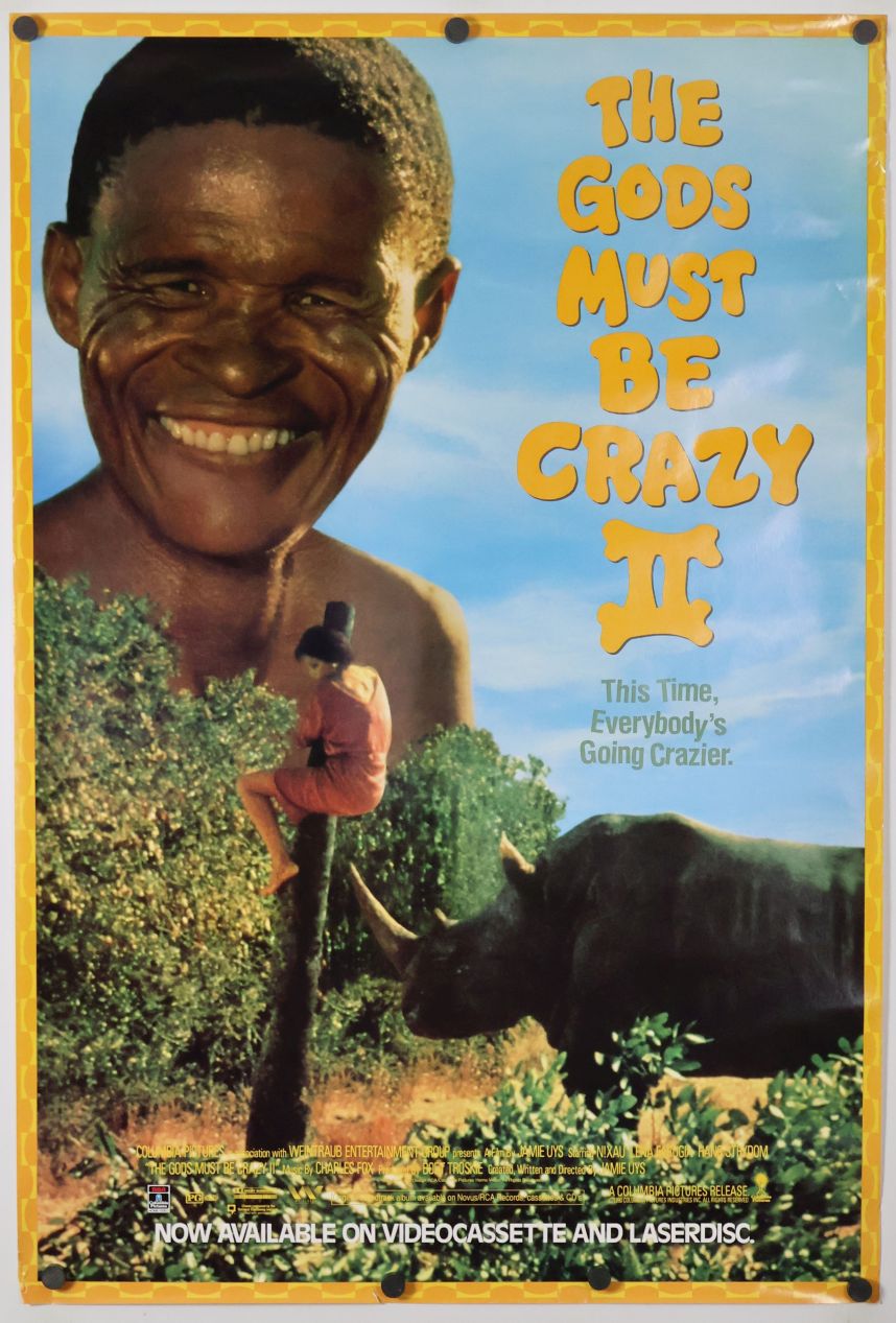 The Gods Must Be Crazy II (1990) original theatrical movie poster - Video
