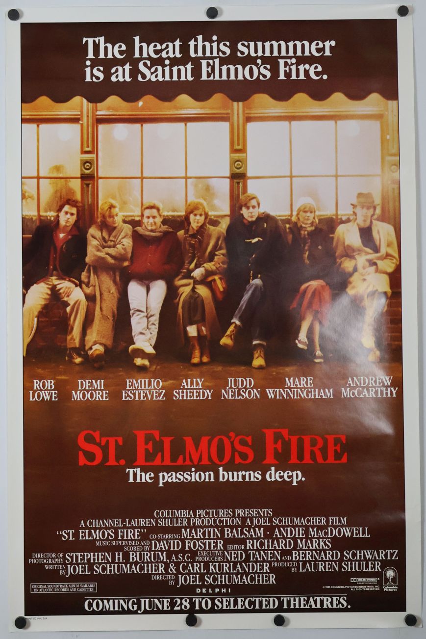 St. Elmo's Fire (1985) original theatrical movie poster - Final