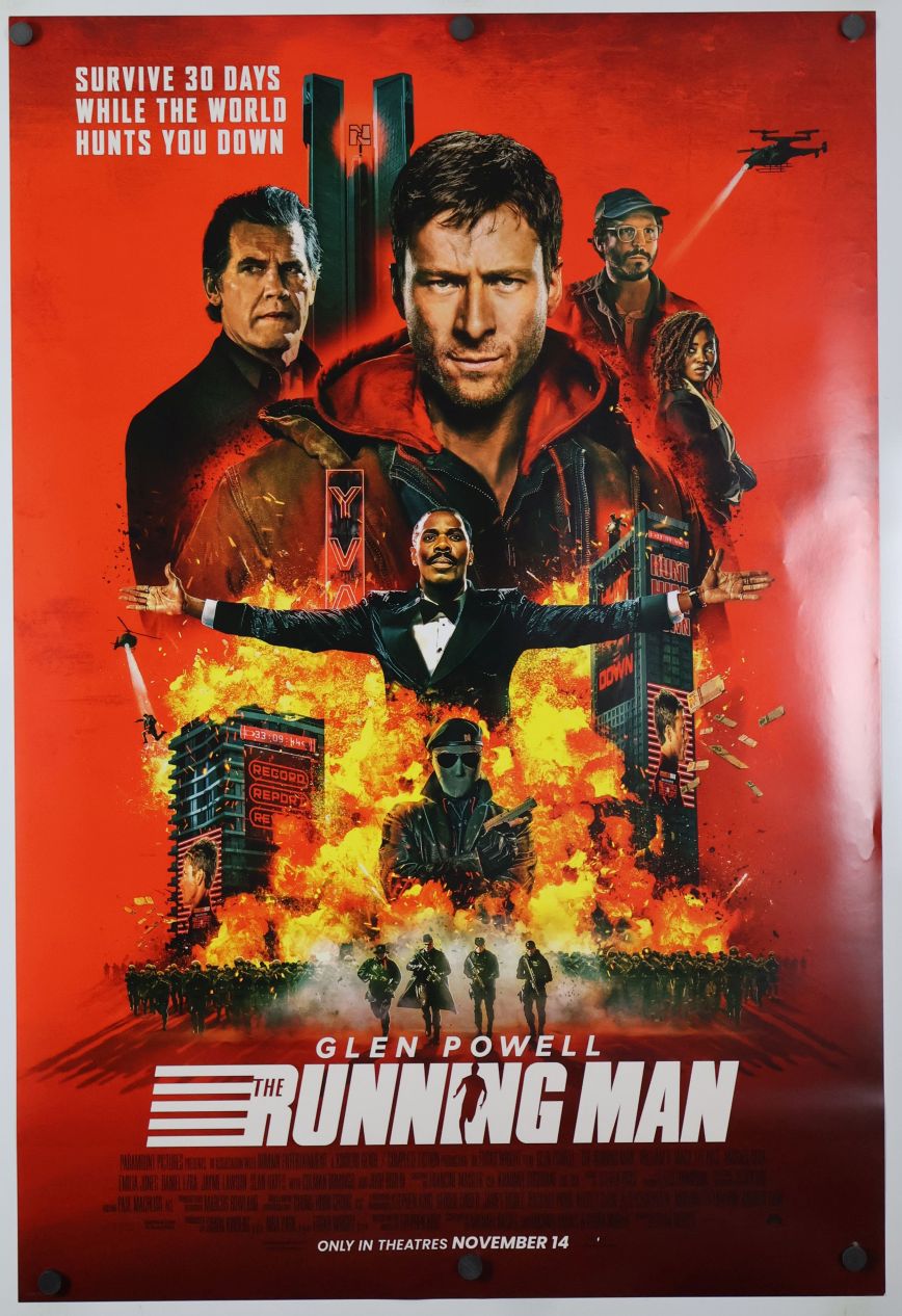 The Running Man (2025) original theatrical movie poster - Final
