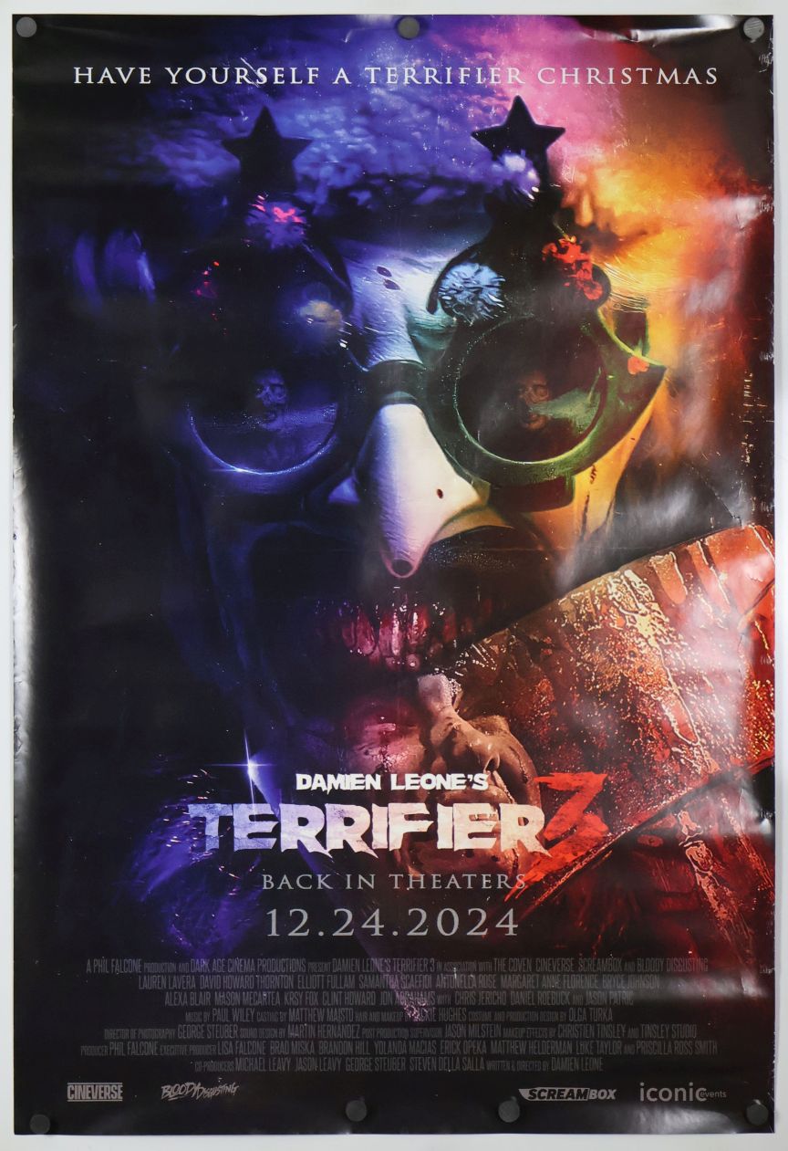 Terrifier 3 (2024) original theatrical movie poster - Re-Release