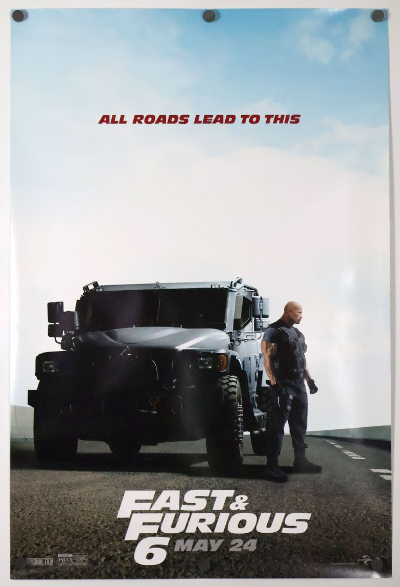 Fast & Furious 6 (2013) original theatrical movie poster - Wilding Style A