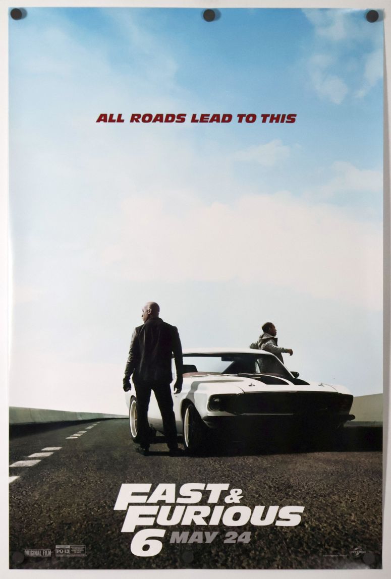 Fast & Furious 6 (2013) original theatrical movie poster - Wilding Style B