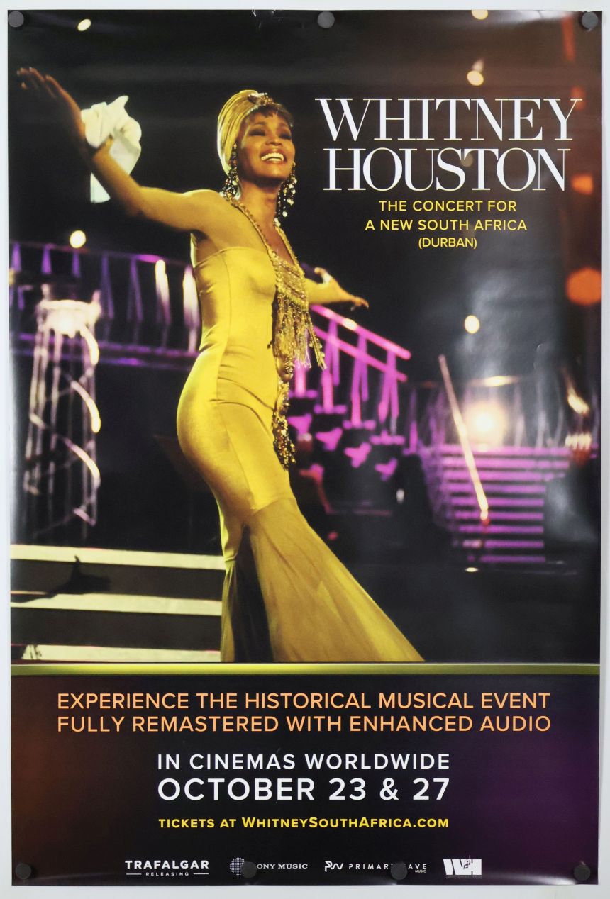 Whitney Houston - The Concert for a New South Africa (Durban) (2024) original theatrical movie poster - Final