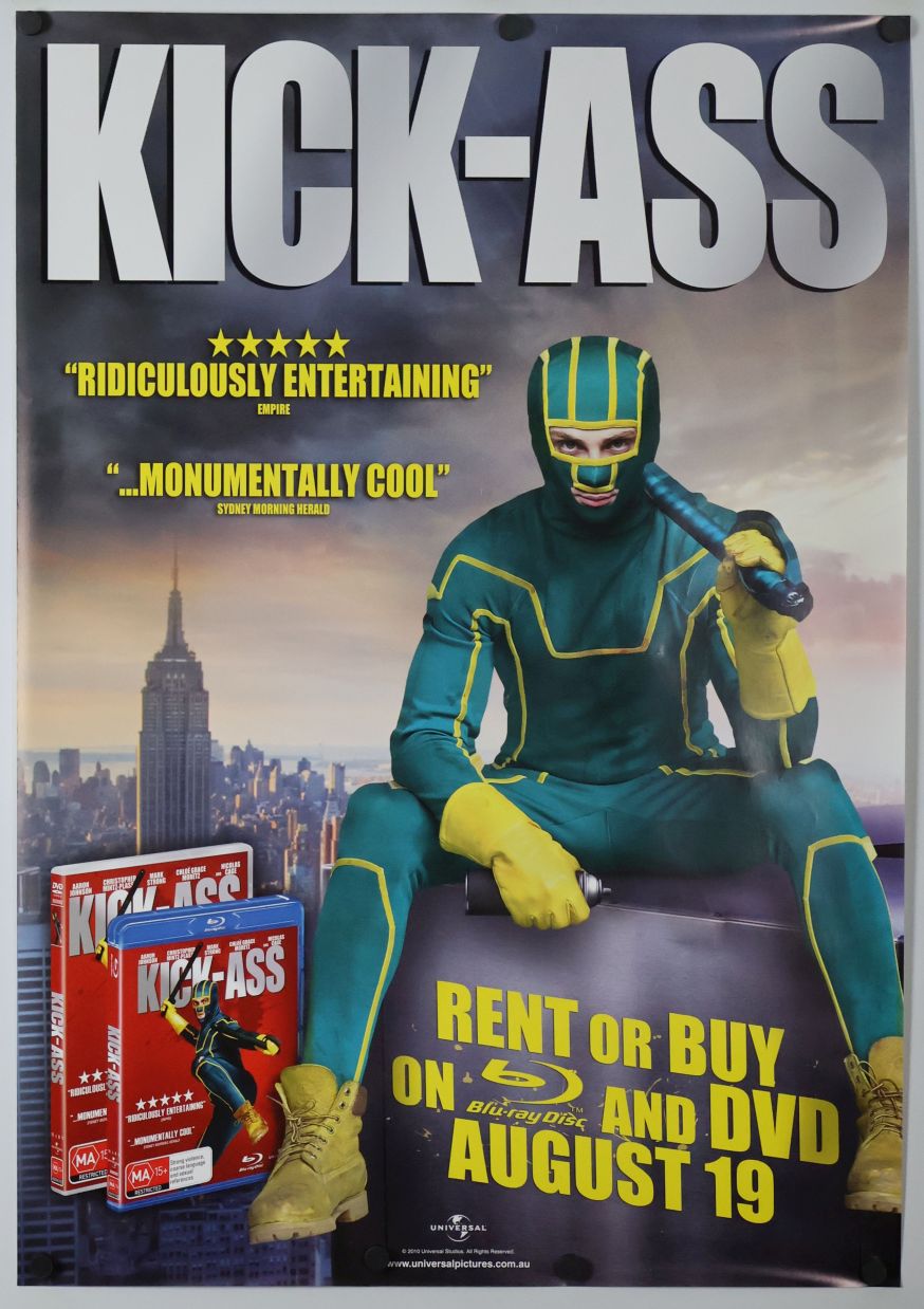 Kick-Ass (2010) original theatrical movie poster - Video