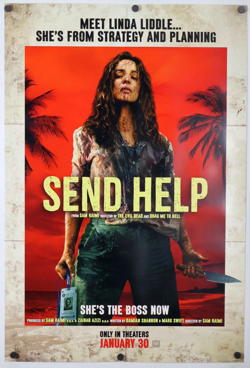 Send Help (2026) original theatrical movie poster - Advance Style A