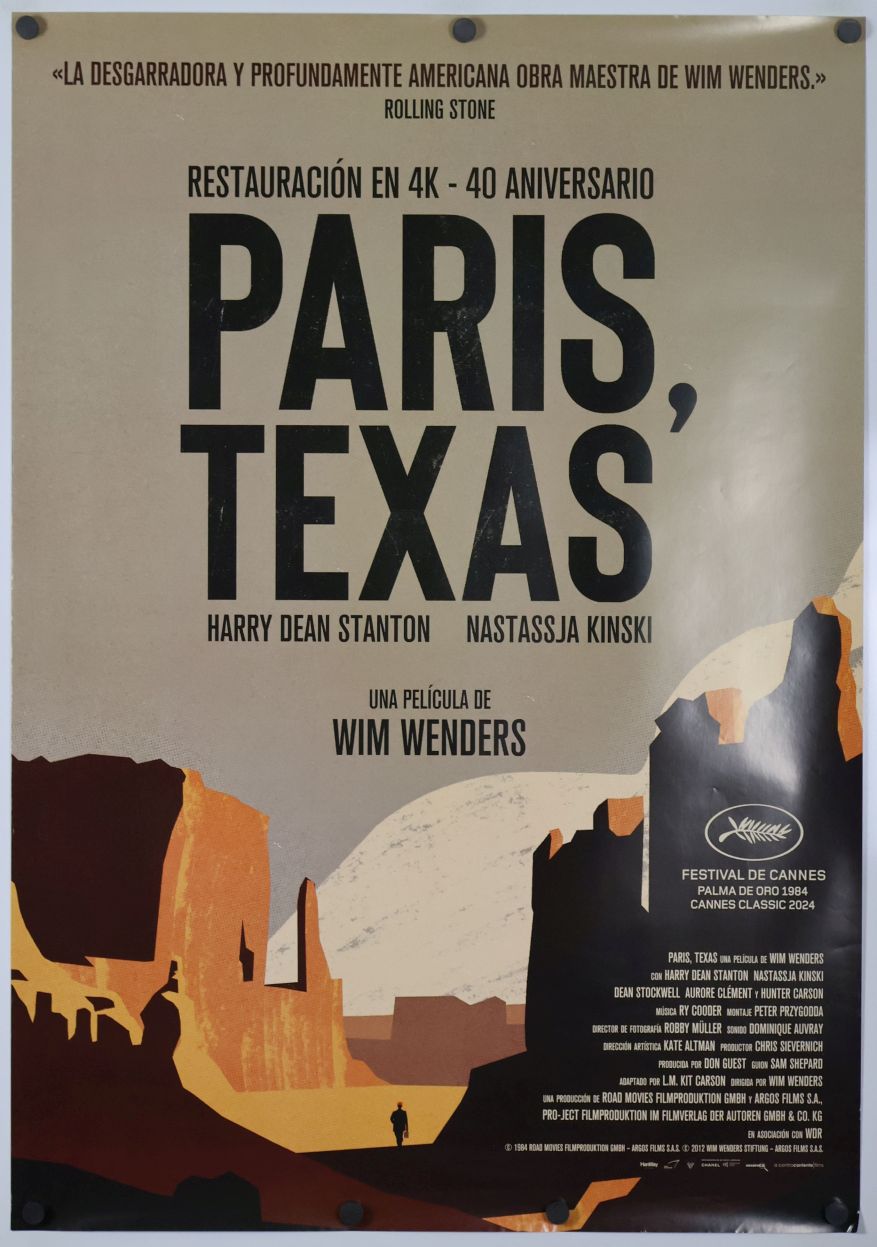 Paris, Texas (2025) original theatrical movie poster - Re-Release