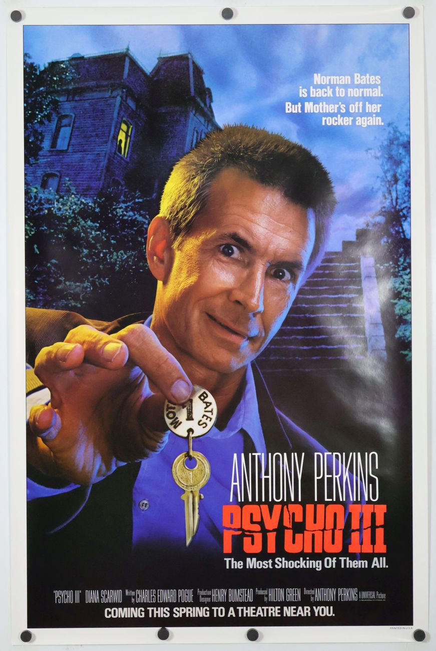 Psycho III (1986) original theatrical movie poster - Advance