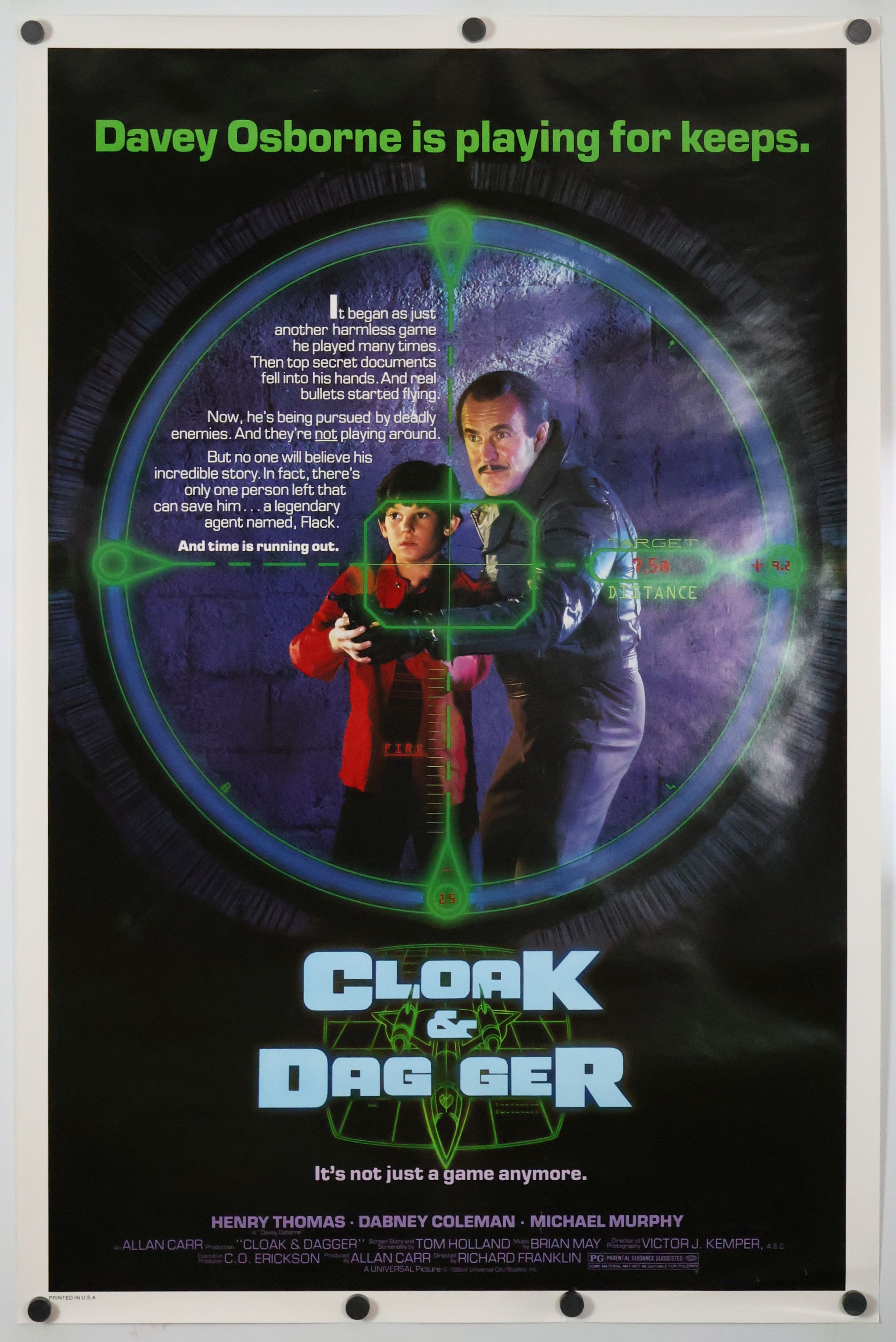 Cloak & Dagger (1984) original theatrical movie poster - Final