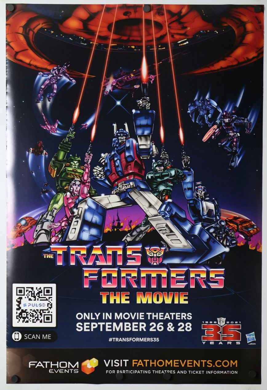 The Transformers: The Movie (2021) original theatrical movie poster - Fathom Events