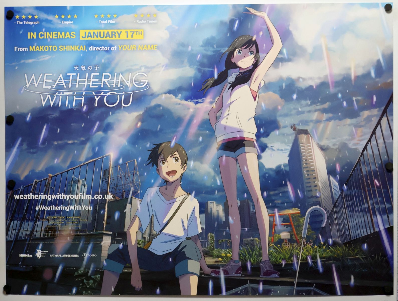 Weathering with You (2020) original theatrical movie poster - Final