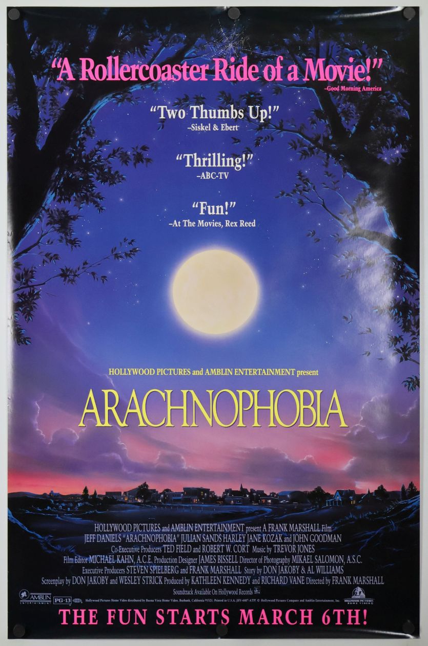 Arachnophobia (1990) original theatrical movie poster - Video