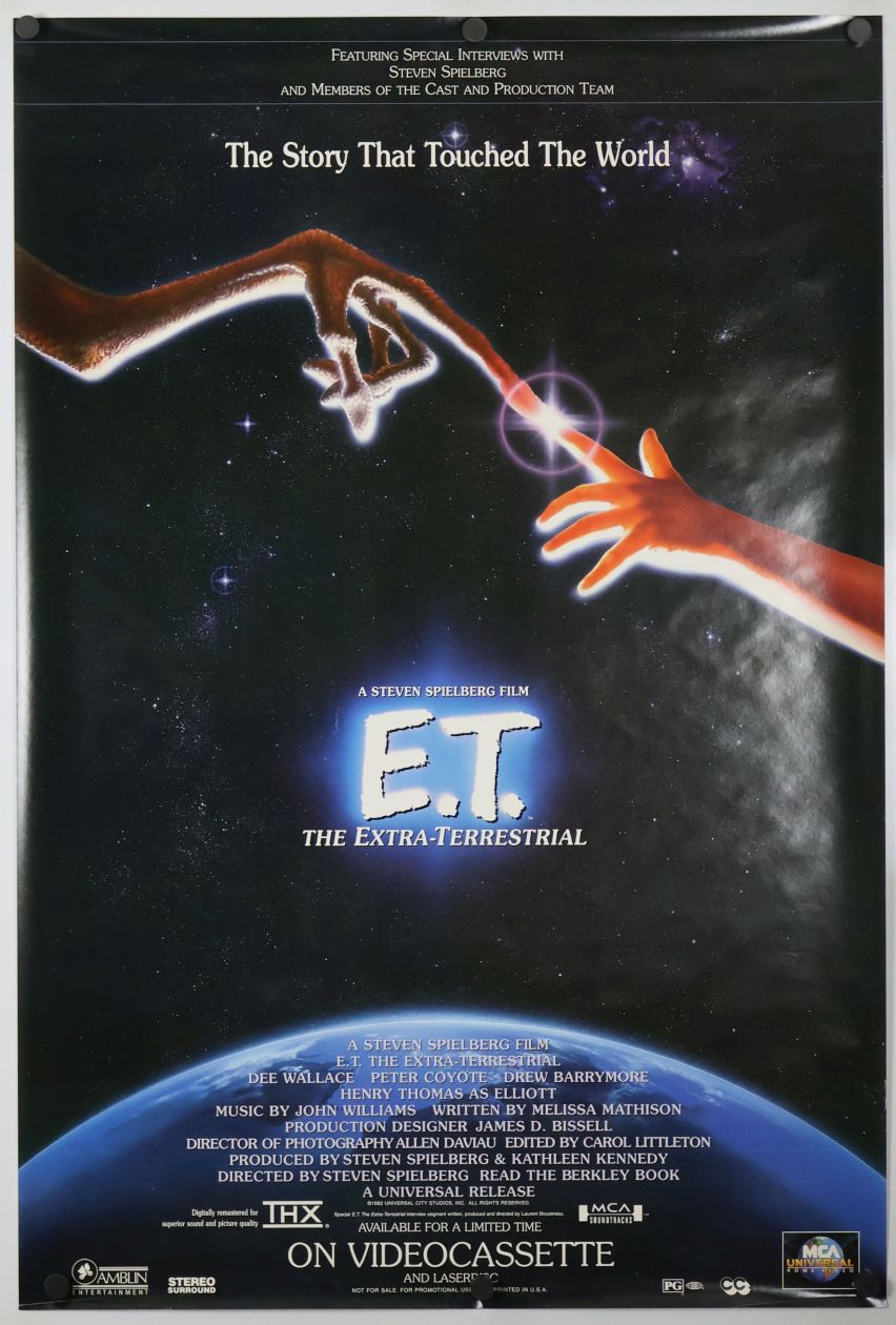 E.T. the Extra-Terrestrial (1996) original theatrical movie poster - Video