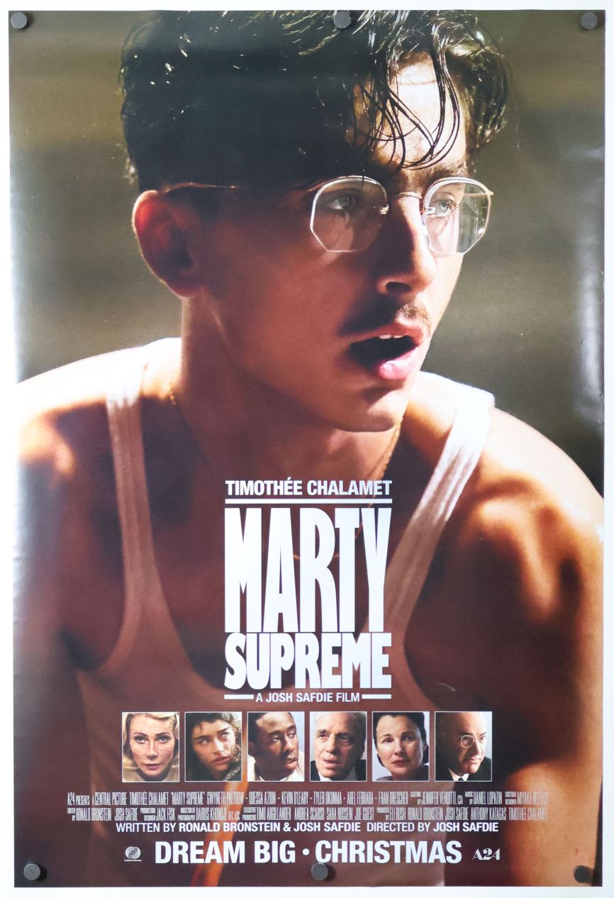 Marty Supreme (2025) original theatrical movie poster - Final