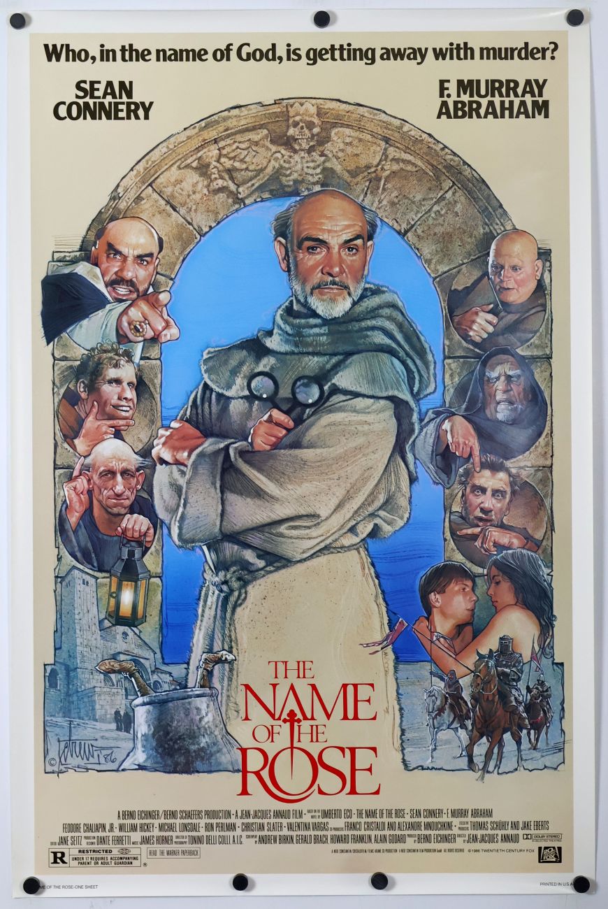 The Name of the Rose (1986) original theatrical movie poster - Final