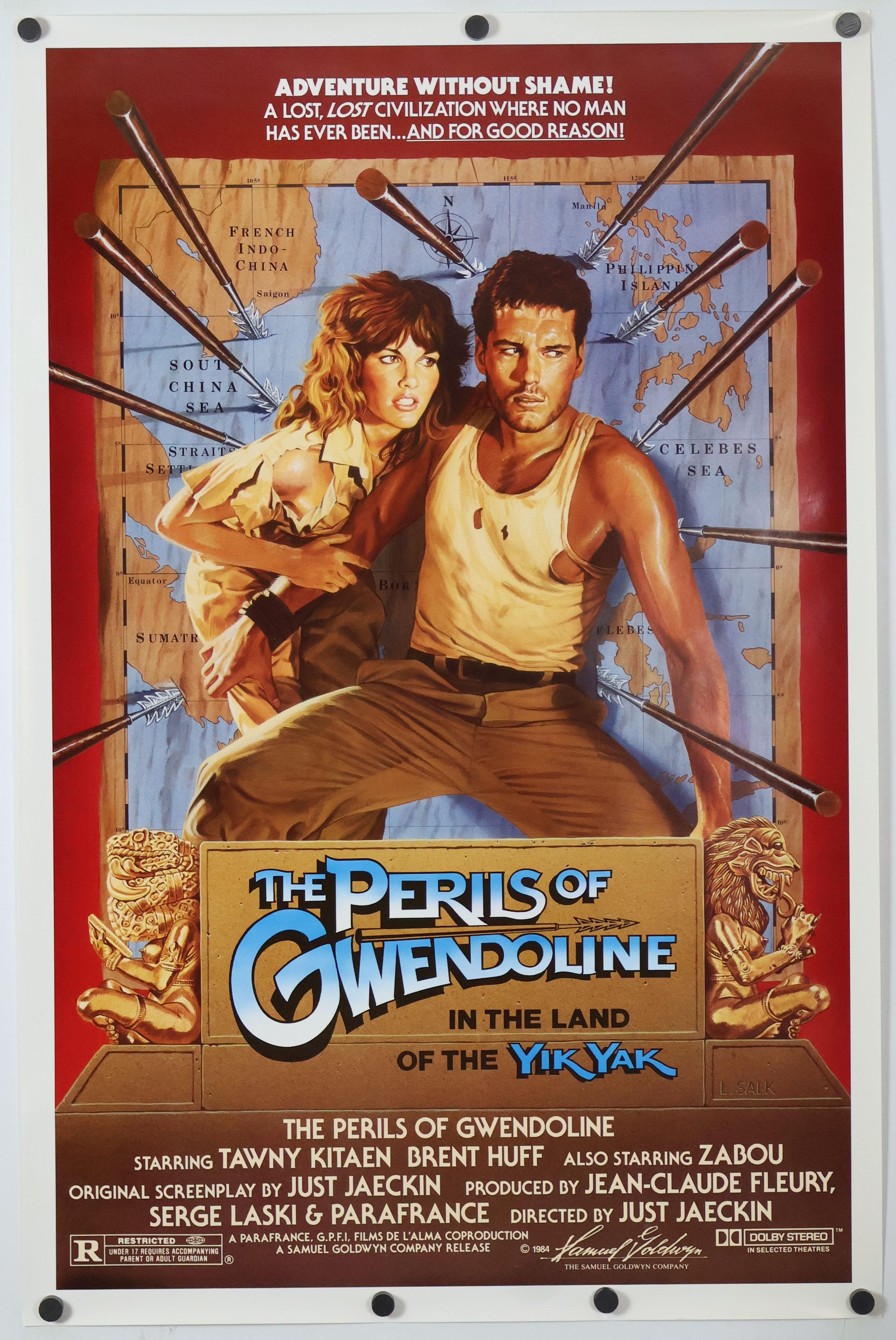The Perils of Gwendoline in the Land of the Yik Yak (1985) original theatrical movie poster - Final