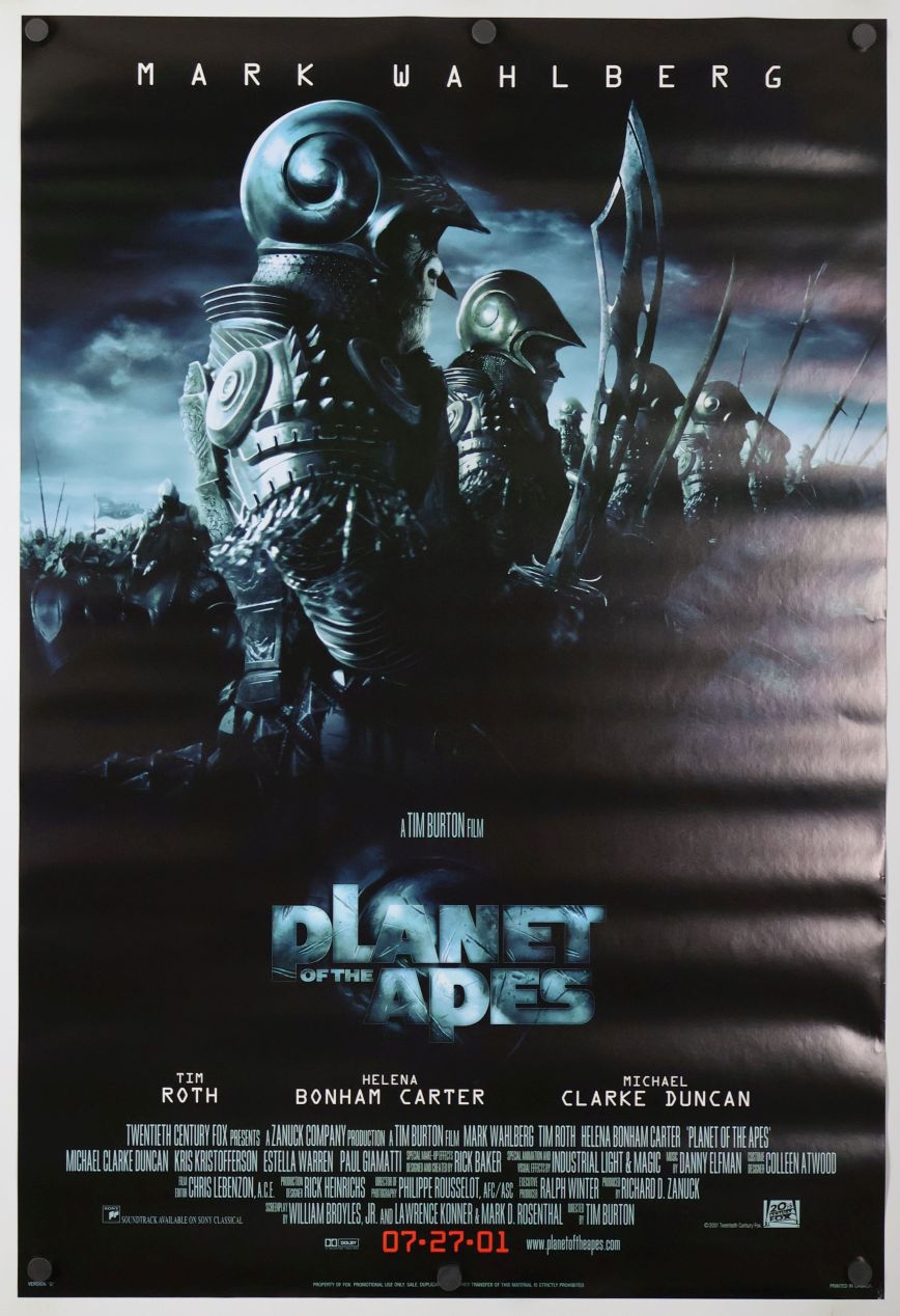 Planet of the Apes (2001) original theatrical movie poster - Style D