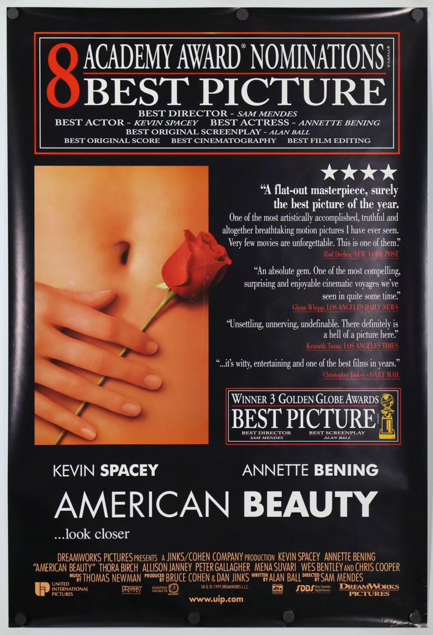 American Beauty (1999) original theatrical movie poster - International Review