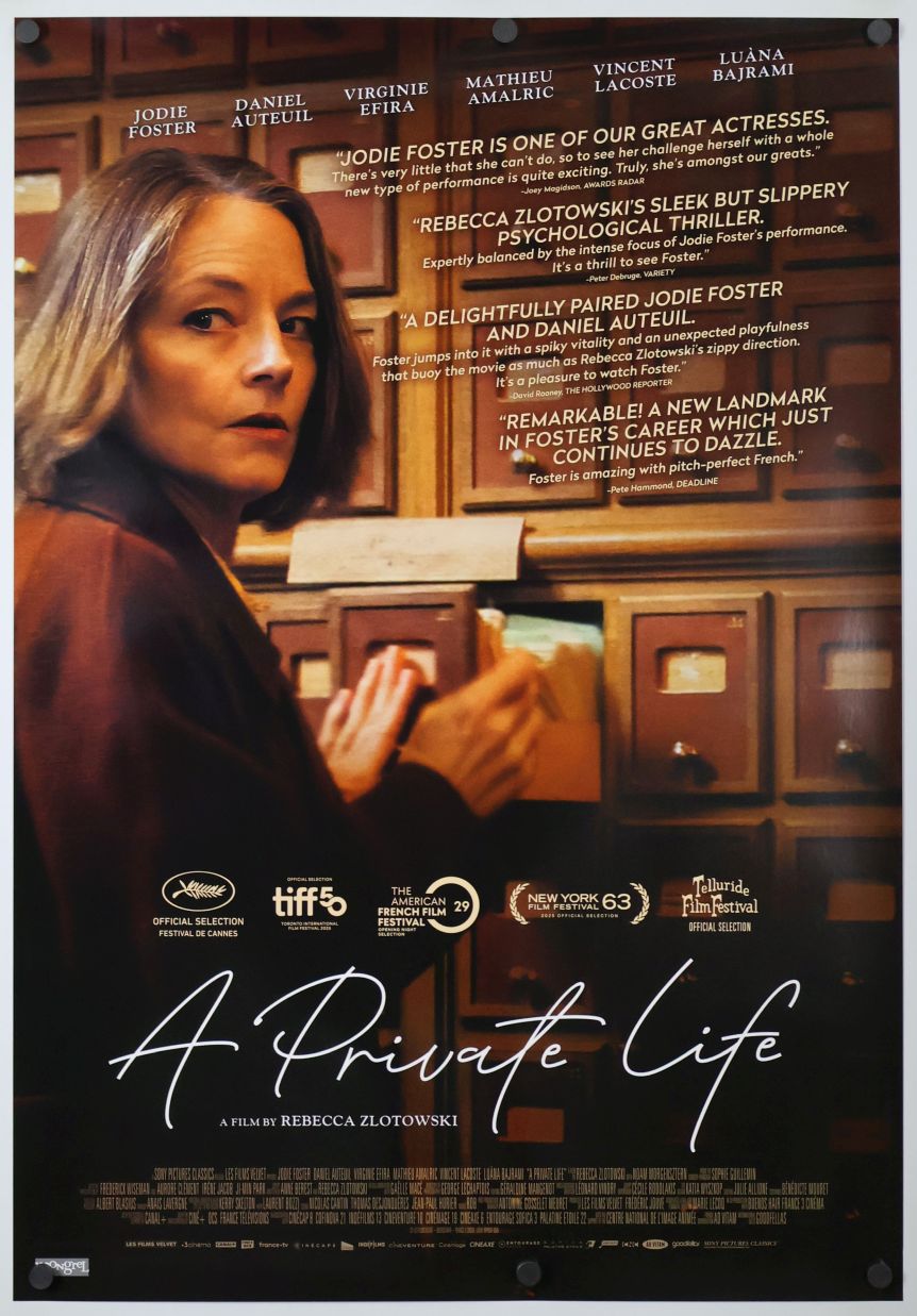 A Private Life (2025) original theatrical movie poster - Final