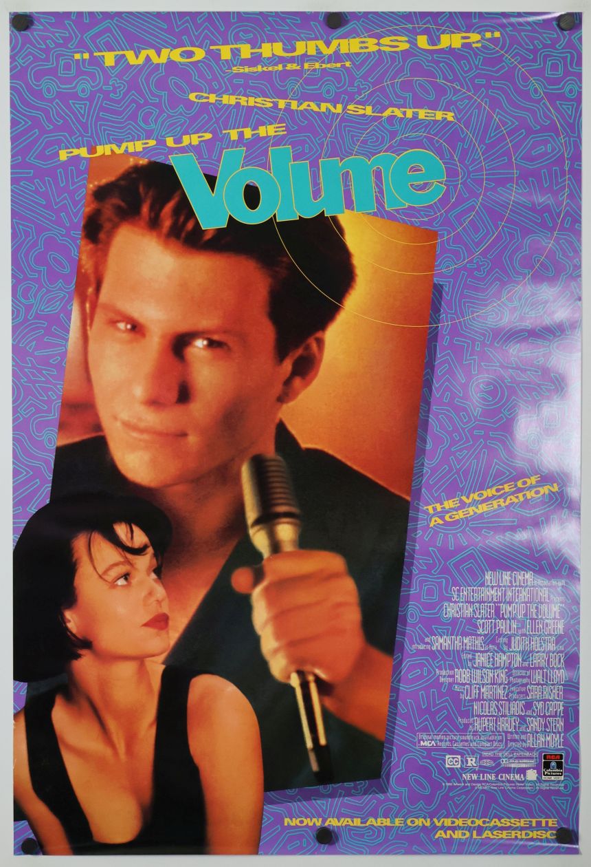 Pump Up the Volume (1990) original theatrical movie poster - Video
