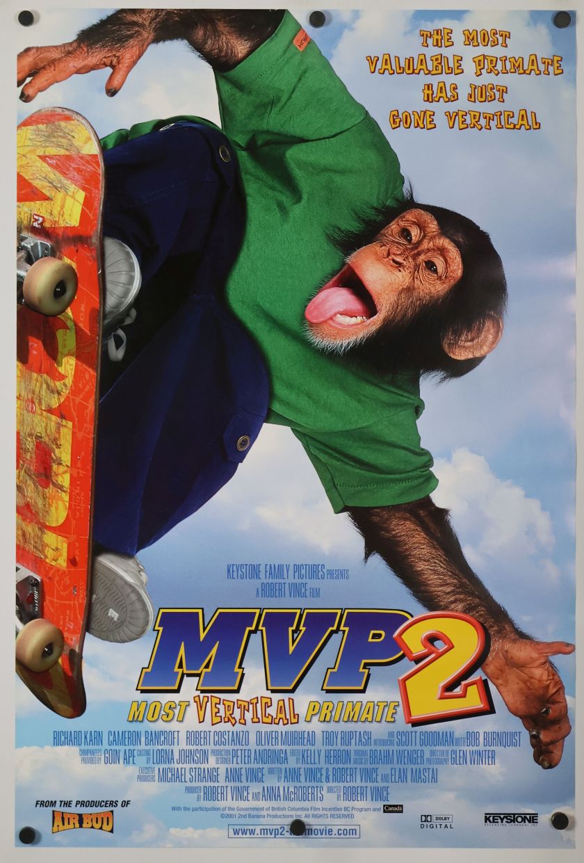 MVP 2: Most Vertical Primate (2001) original theatrical movie poster - Final