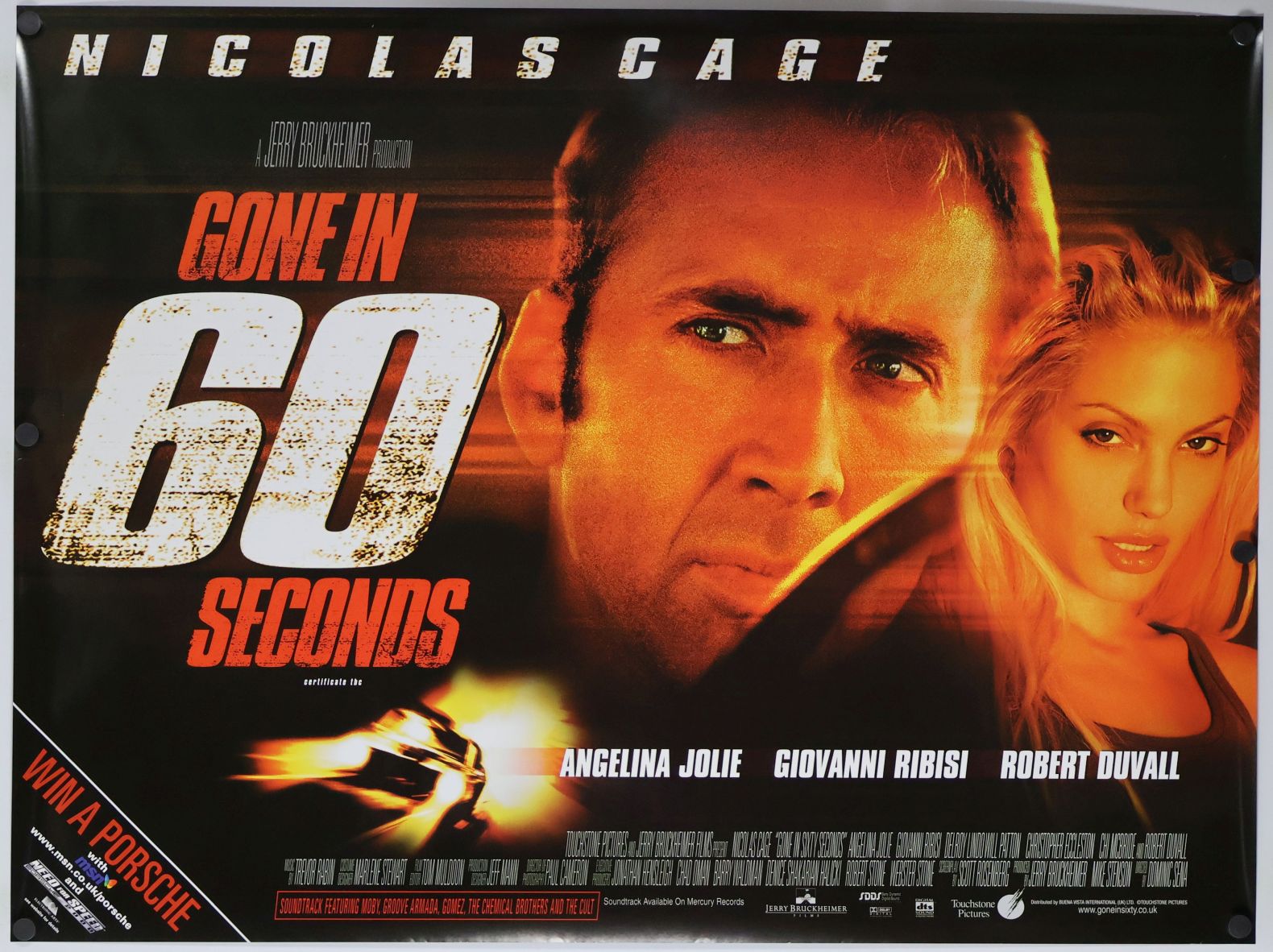 Gone in 60 Seconds (2000) original theatrical movie poster - Final