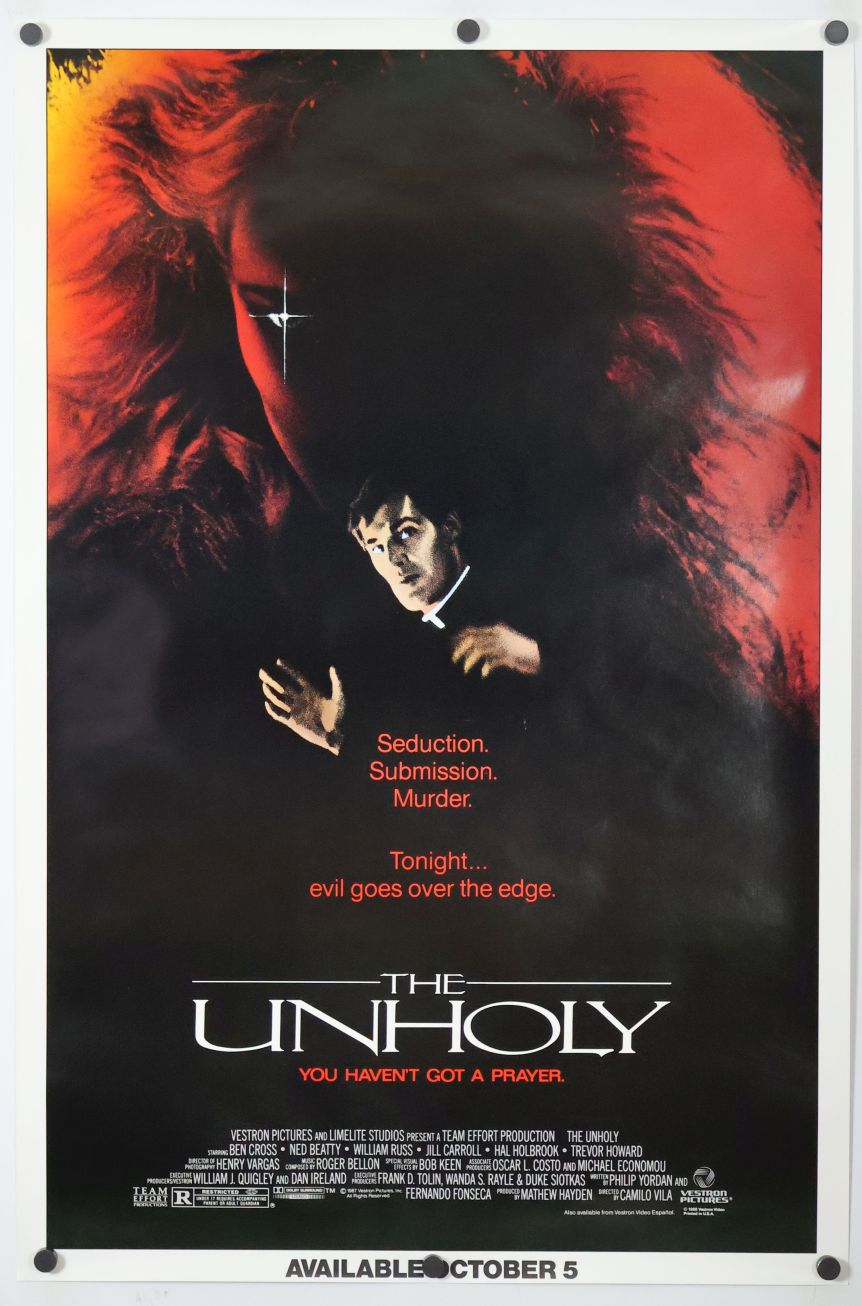 The Unholy (1988) original theatrical movie poster - Video
