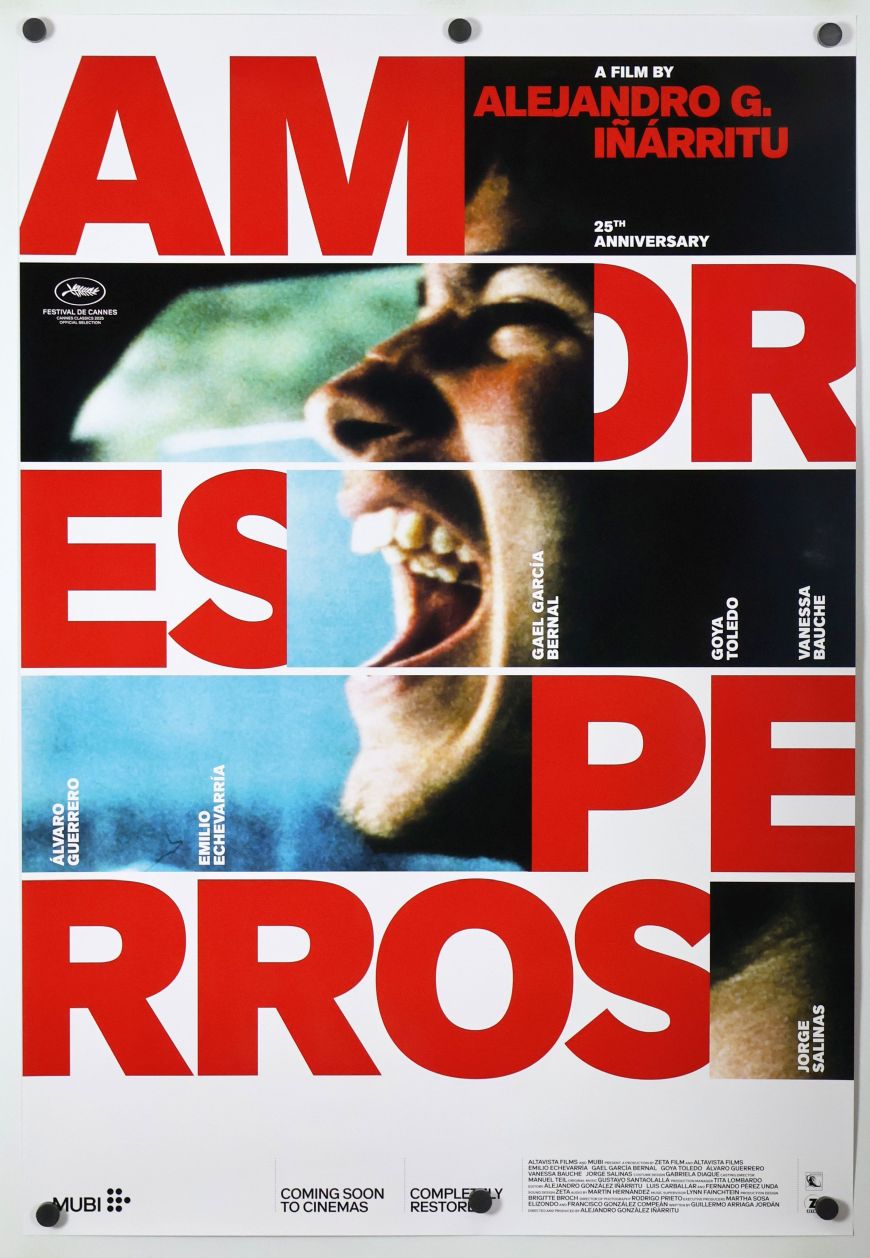 Amores Perros (2026) original theatrical movie poster - Re-Release