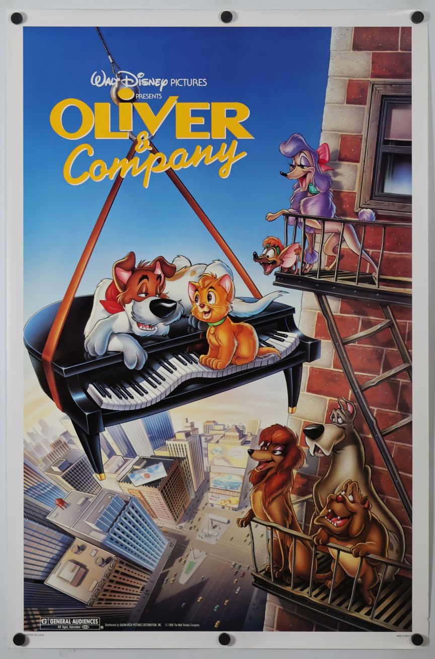 Oliver & Company (1988) original theatrical movie poster - Final