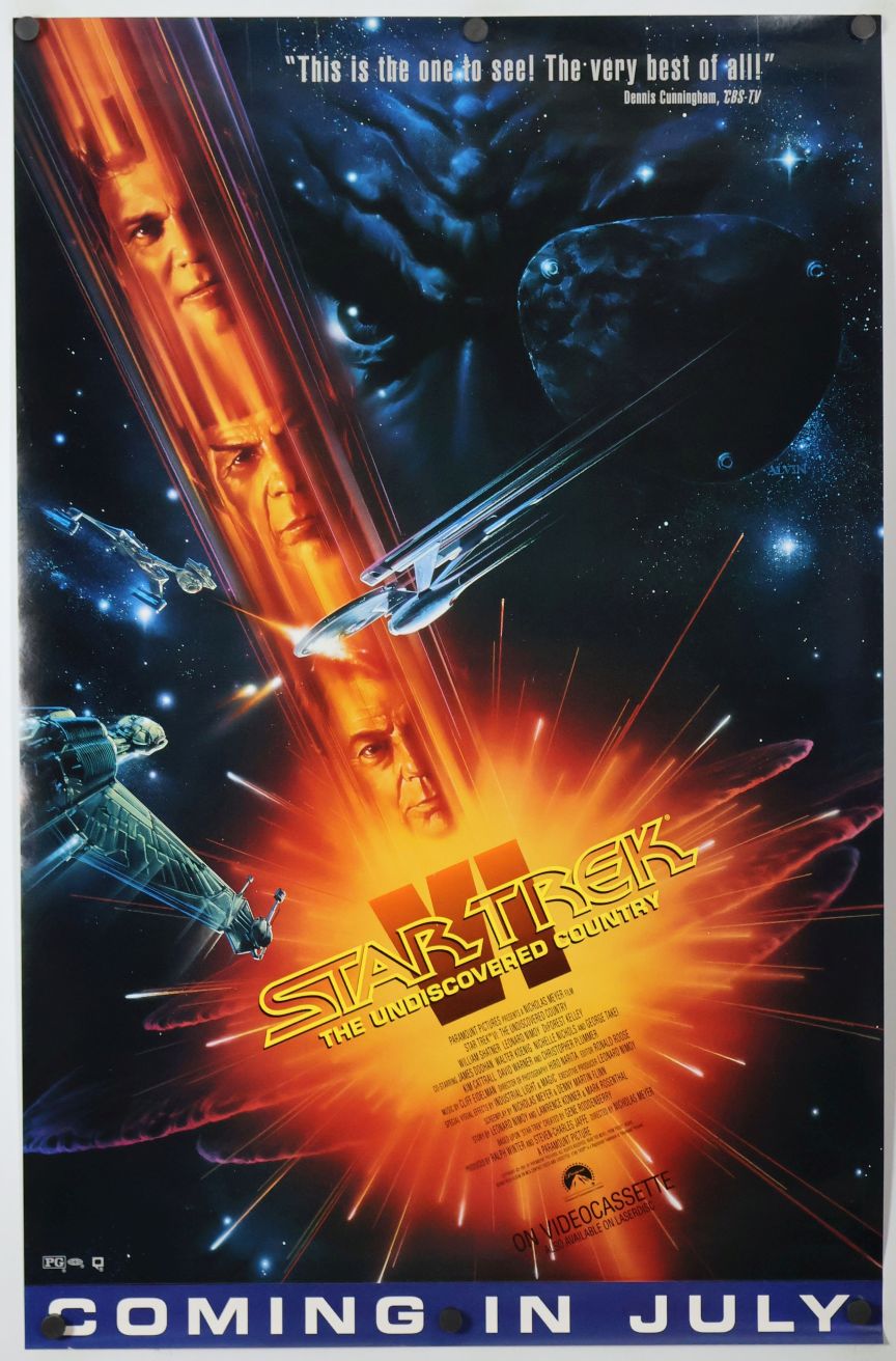 Star Trek VI: The Undiscovered Country (1991) original theatrical movie poster - Video