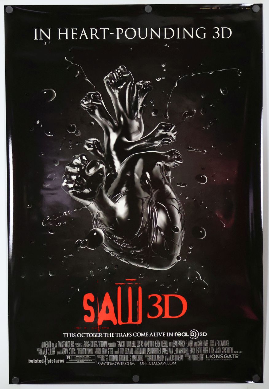 Saw 3D (2010) original theatrical movie poster - Final