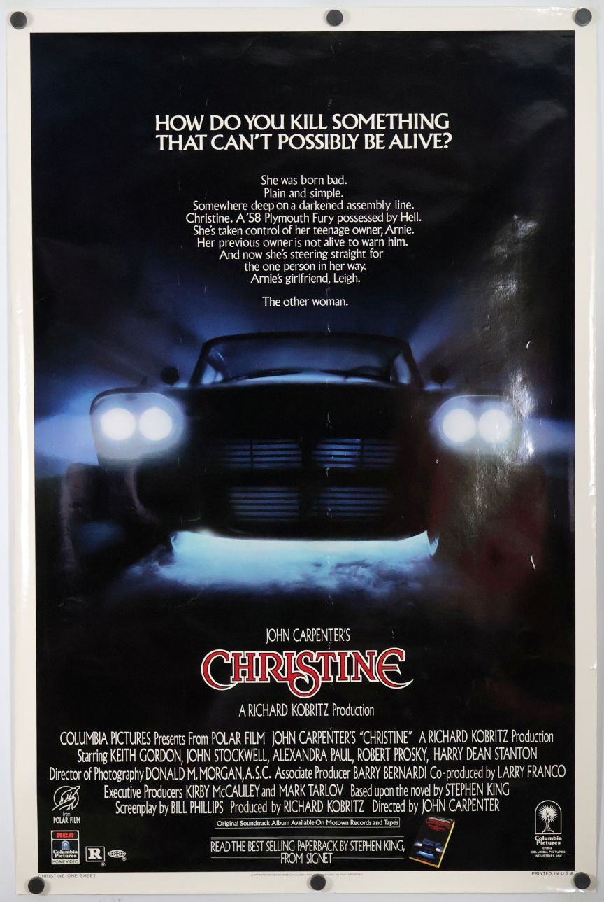 Christine (1983) original theatrical movie poster - Video
