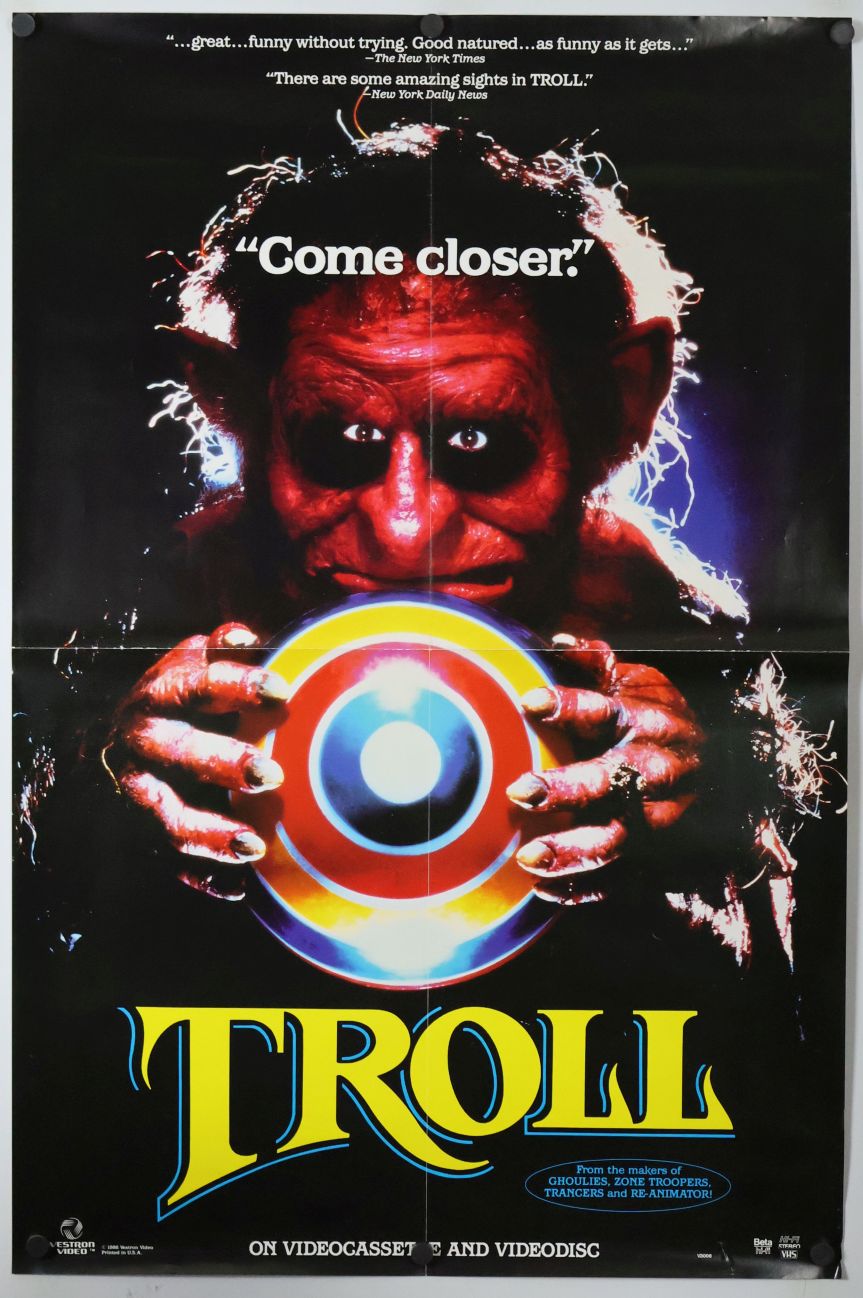 Troll (1986) original theatrical movie poster - Video