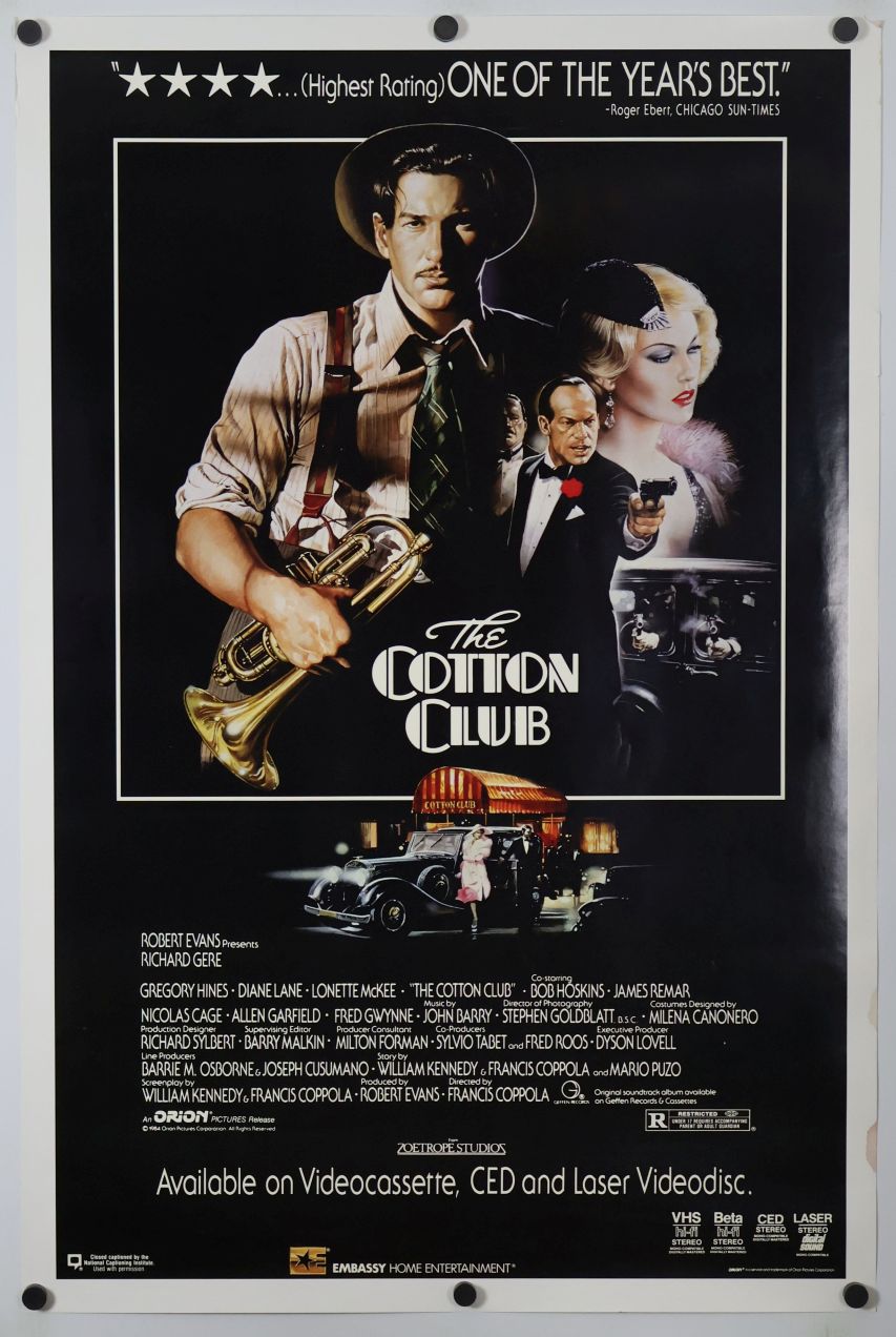 The Cotton Club (1984) original theatrical movie poster - Video