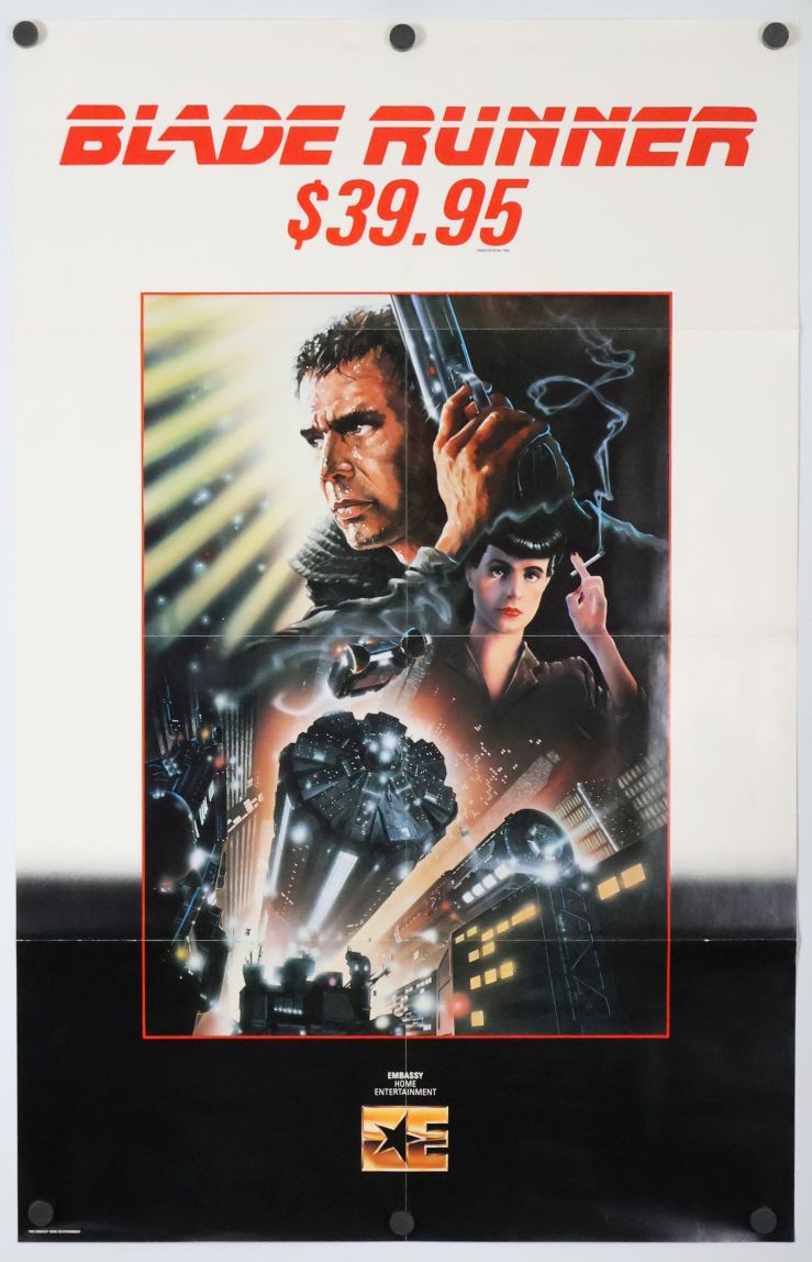 Blade Runner (1982) original theatrical movie poster - Video
