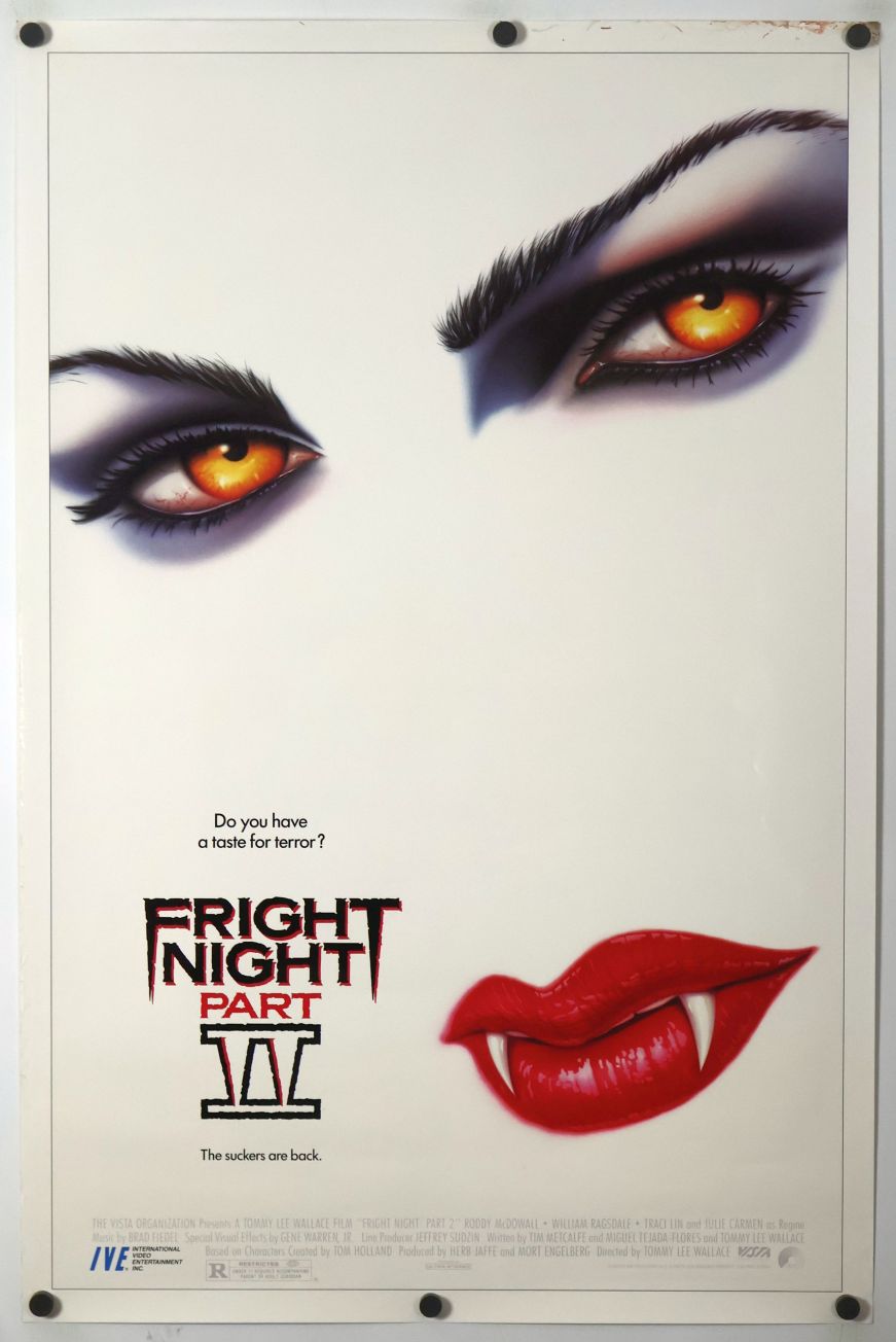 Fright Night Part 2 (1988) original theatrical movie poster - Video