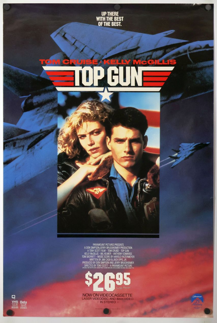 Top Gun (1986) original theatrical movie poster - Video