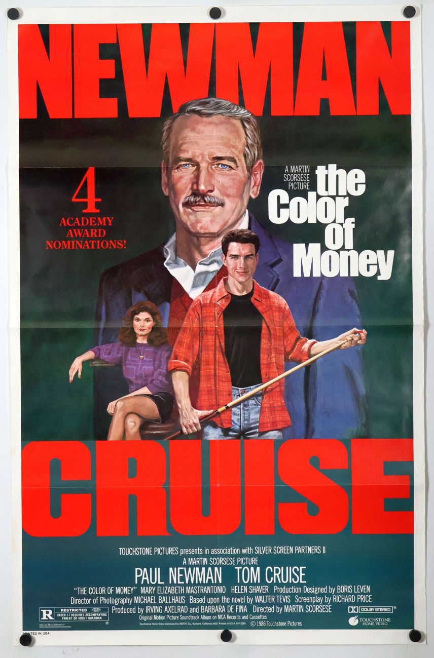 The Color of Money (1986) original theatrical movie poster - Video