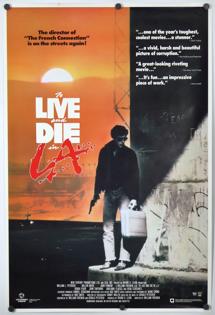 To Live and Die in L.A. (1985) original theatrical movie poster - Video