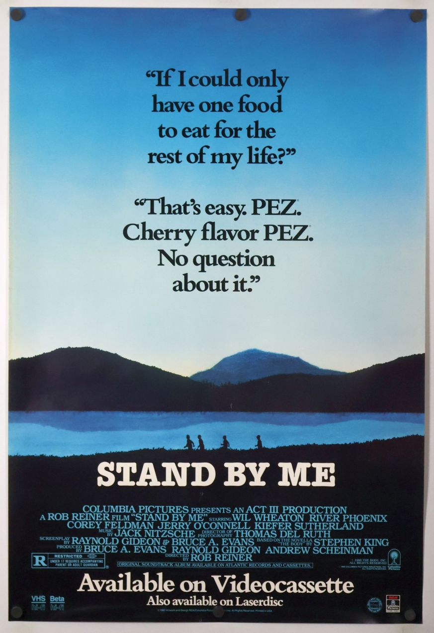 Stand by Me (1986) original theatrical movie poster - Video