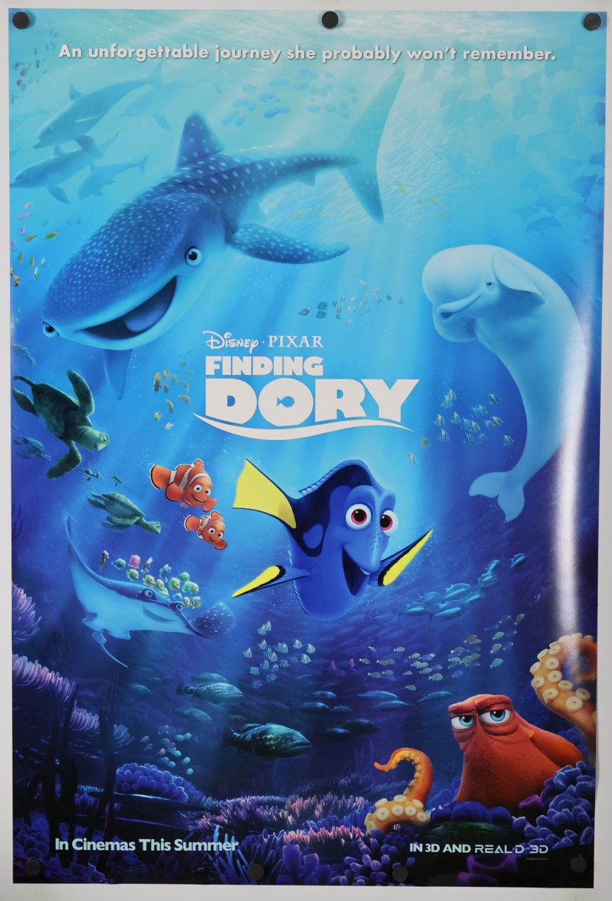 Finding Dory (2016) original theatrical movie poster - Advance Style A