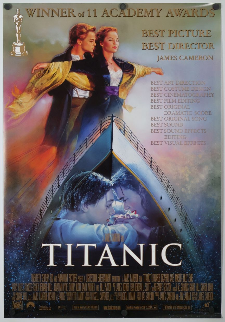 Titanic (1997) original theatrical movie poster - Final