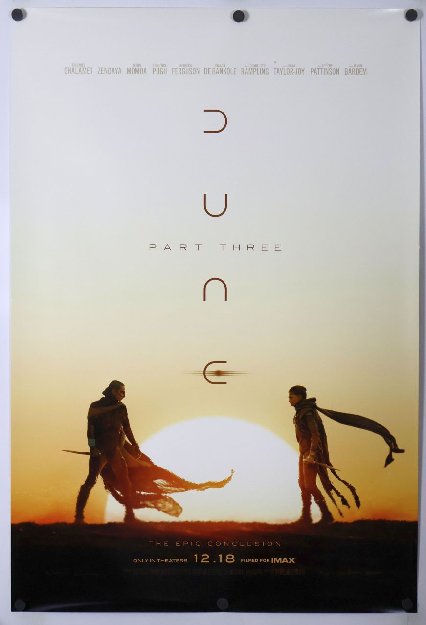 Dune: Part Three (2026) original theatrical movie poster - Advance Style A