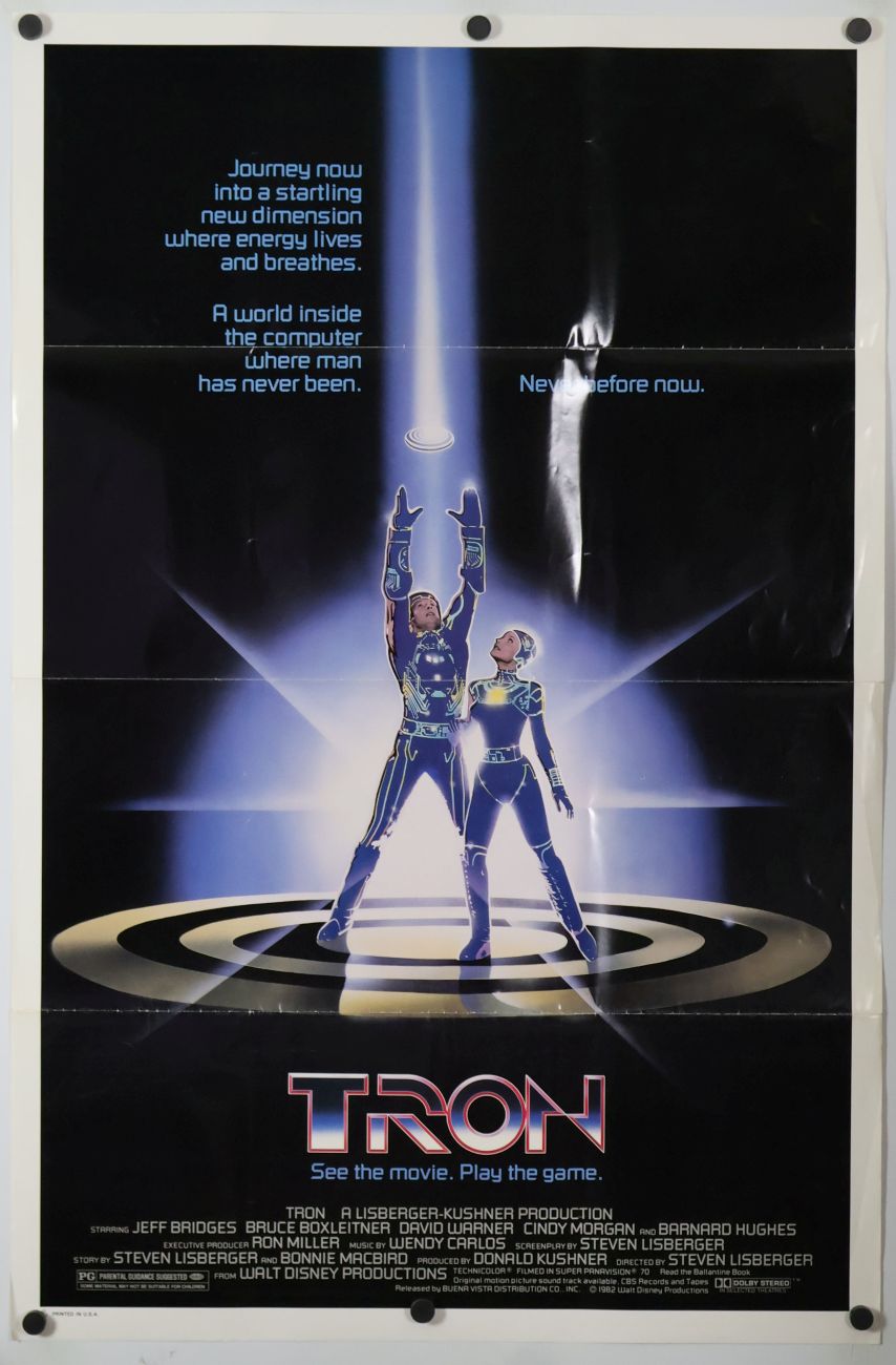 Tron (1982) original theatrical movie poster - Style B