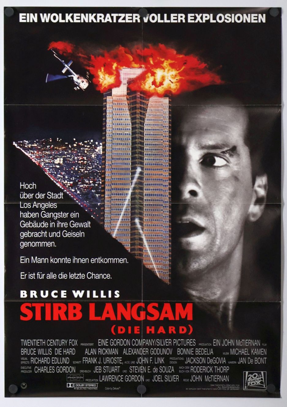 Die Hard (1988) original theatrical movie poster - Final