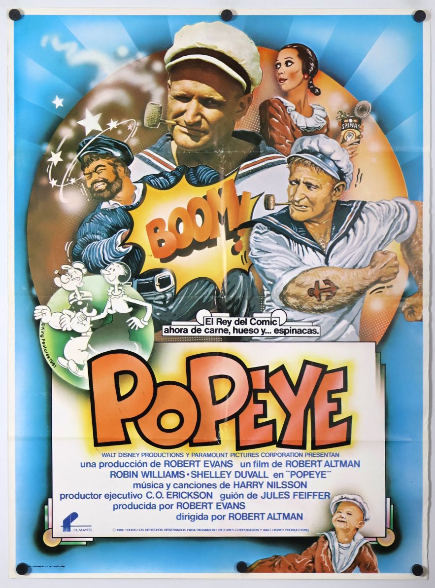 Popeye (1981) original theatrical movie poster - Final