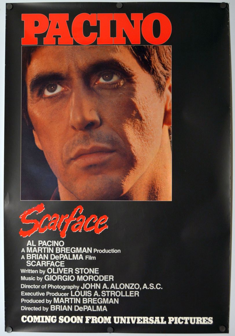 Scarface (1983) original theatrical movie poster - Advance