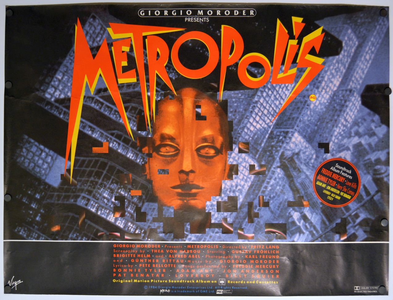 Metropolis (1984) original theatrical movie poster - Final